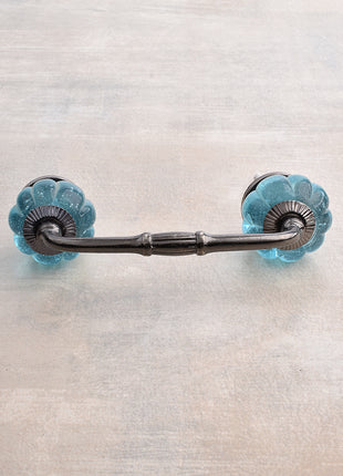 Turquoise Melon Shape Glass Pull