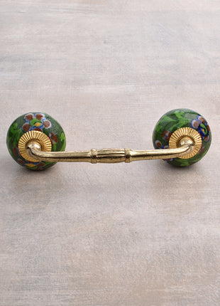 Decorative Beaded Green Pull for Drawer