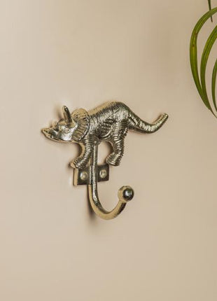 Decorative Rhinoceros Metal Wall Hooks - Jurassic Wall Hook Hardware