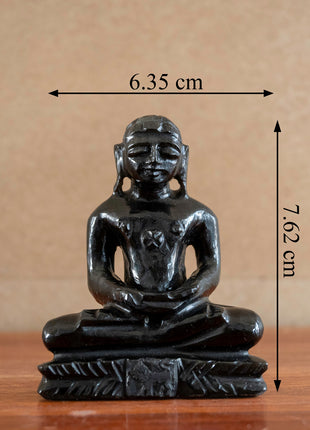 Mahaveer Ji (Black Obsidian) 3X2.50