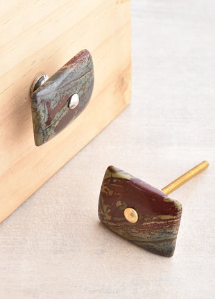 Agate Natural Gemstone Cabinet Furniture Knobs - Dark Grey