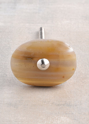 Agate Natural Gemstone Cabinet Furniture Knobs - Yellow Brown Shade