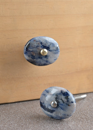 Agate Natural Gemstone Cabinet Furniture Knobs - Blue