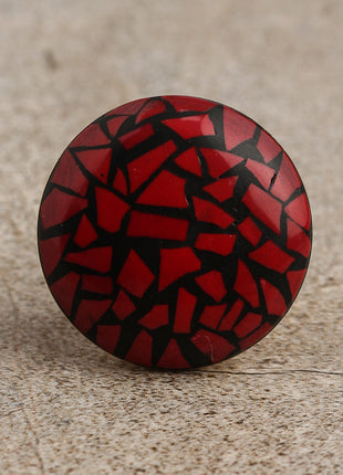 Decorative Red Resin Kitchen Cabinet knobs