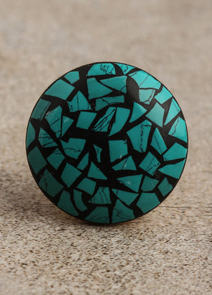 Rustic Turquoise Design Resin Kitchen Cabinet Knobs