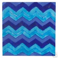 Blue, turquoise & purple wave design tile (4x4-bpt25)
