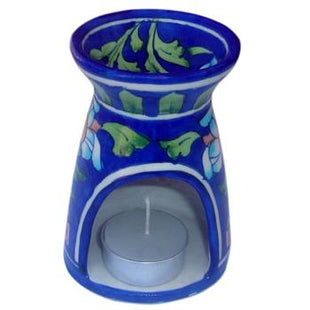 Blue, Turquoise, Yellow and Pink Ceramic Pottery Oil Burner/Warmer (01)