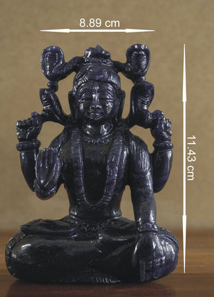 Lord Shiv Statue, Handmade Statue, Shiva Statue Meditating Shiva, Small Lord of Meditation, Yoga, God Destroyer of Evil, Blue Aventurine
