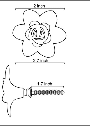 Flower Shape Metal Drawer Knob