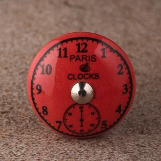 BPCK-170 Black Clock Pink Ceramic knob-Silver