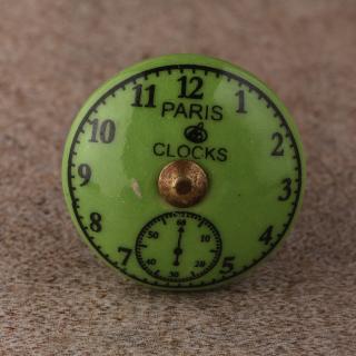 BPCK-171 Clock Ceramic knob-Antique Brass