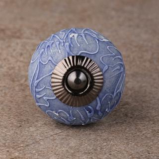 BPCK-239 Blue Cabinet knob-Antique Silver