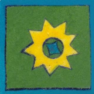 green tile with yellow star