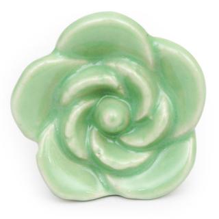 KPS-4686 - Green Flower Shaped Ceramic Cabinet Knob