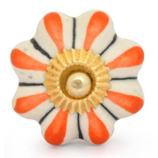 KPS-9044-Orange design with White Ceramic knob