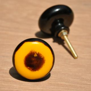 Yellow and Brown Color Resin knob